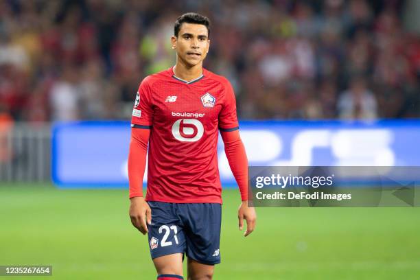 Benjamin Andre of Lille OSC looks on during the UEFA Champions League group G match between Lille OSC and VfL Wolfsburg at Stade Pierre-Mauroy on...