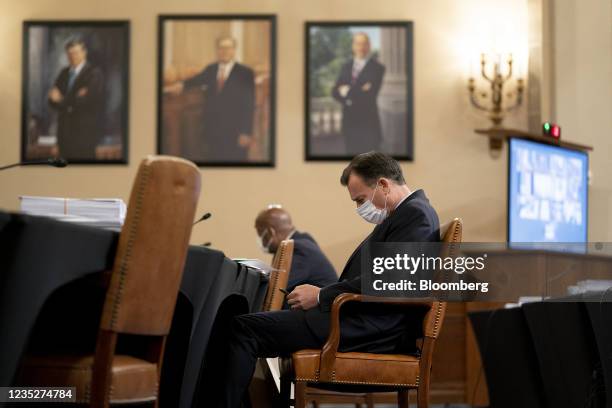Representative Tom Suozzi, a Democrat from New York, right, listens during a markup of the Build Back Better Act in Washington, D.C., U.S., on...