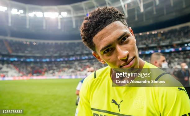 Jude Bellingham of Borussia Dortmund after the final whistle during the Champions League Group C match between Besiktas and Borussia Dortmund at the...