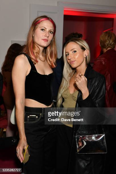 Christabel Macgreevy and Angelica Mandy attend the launch of "The Queer Bible" by Jack Guinness presented by AMI Paris on September 15, 2021 in...