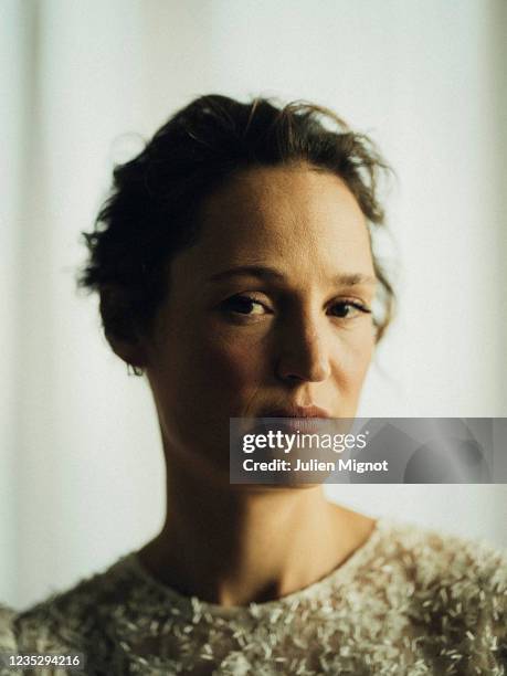 Actress Vicky Krieps poses for a portrait on July 12, 2021 in Cannes, France.