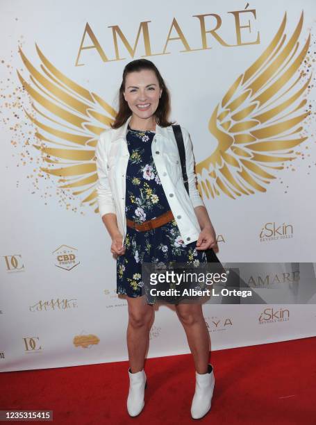 Chantelle Albers attends the Cover Release Of "Amare Legacy Issue" held at Sofitel Los Angeles At Beverly Hills on September 16, 2021 in Los Angeles,...