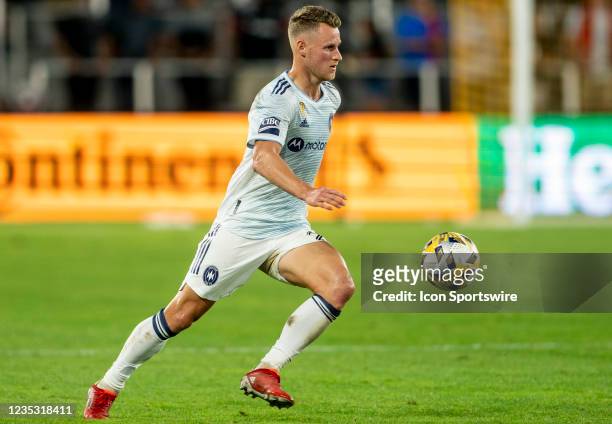 Chicago Fire midfielder Fabian Herbers moves upfield during an MLS match between D.C United and the Chicago Fire, on September 15 at Audi Field, in...