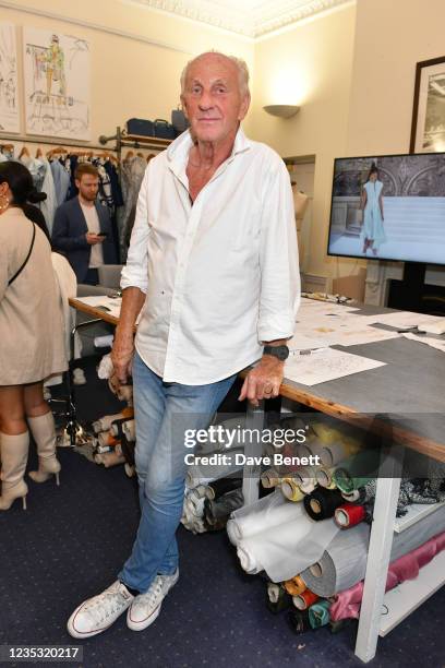 Designer Paul Costelloe attends the Paul Costello presentation during London Fashion Week September 2021 on September 17, 2021 in London, England.