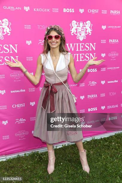 Cathy Hummels during the "Wiesn Wiesn Charity Night at "Käfer Alm" on September 17, 2021 in Munich, Germany.