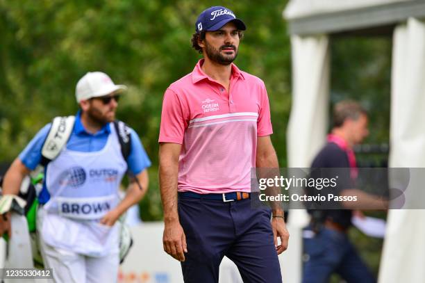 Clément Sordet of France walks after plays his tee shot to the 10th hole during Day Three of the Dutch Open at Bernardus Golf on September 18, 2021...