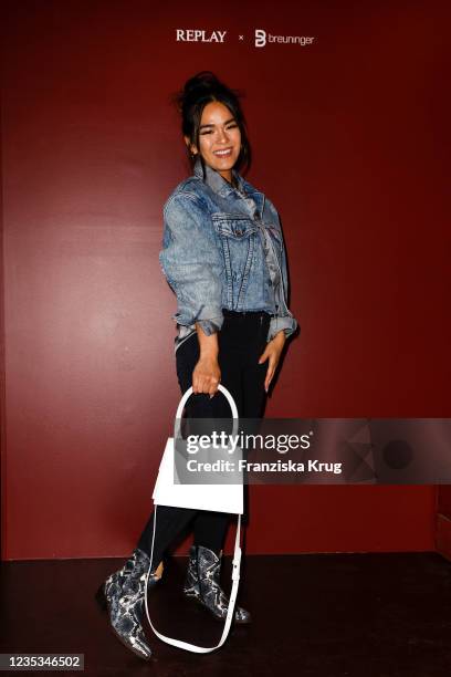 Linh Tran during the REPLAY x Breuninger "United To Inspire" launch event at Saeaelchen, Holzmarkt Berlin on September 18, 2021 in Berlin, Germany.