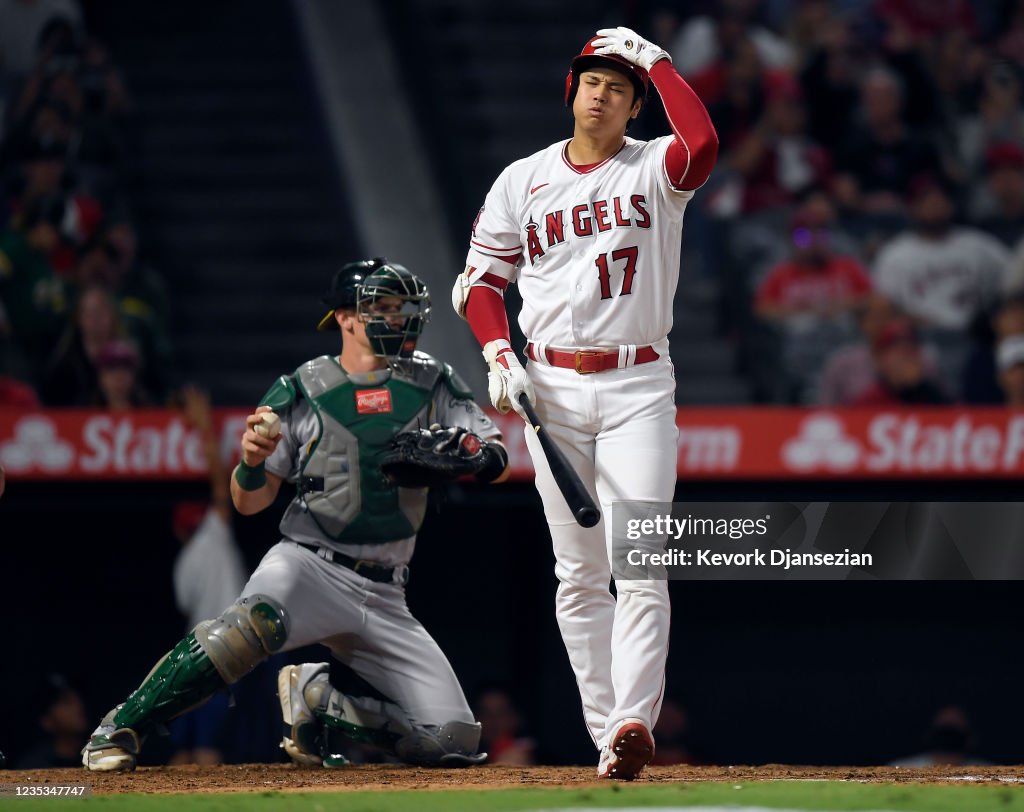 Oakland Athletics v Los Angeles Angels