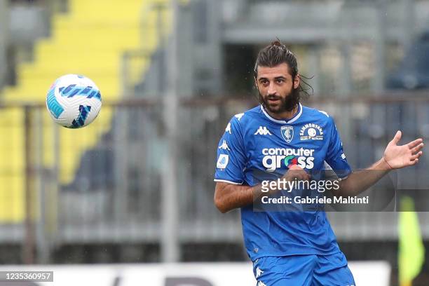 Sebastiano Luperto of Empoli FC in action during the Serie A match between Empoli FC and UC Sampdoria at Stadio Carlo Castellani on September 19,...