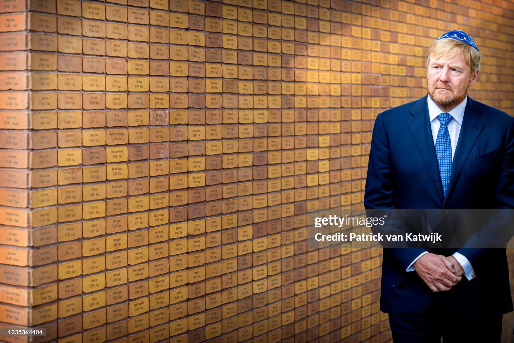 King Willem-Alexander Of The Netherlands Opens The National Holocaust Monument In Amsterdam