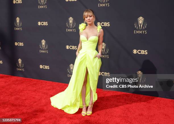 Kaley Cuoco from 'The Flight Attendant' attends the 73RD EMMY AWARDS on Sunday, Sept. 19 on the CBS Television Network and available to stream live...