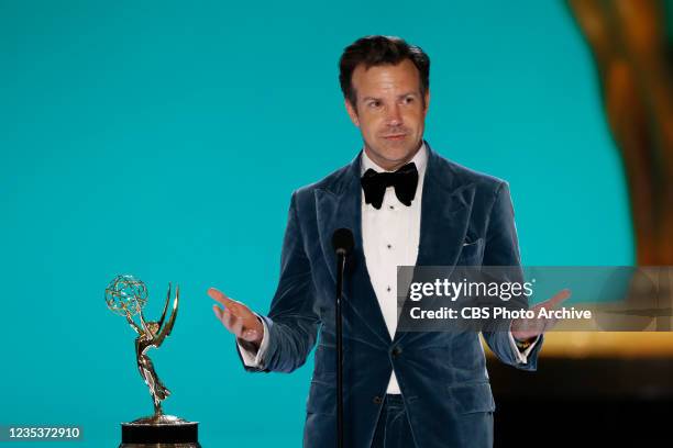 Jason Sudeikis from 'Ted Lasso' appears at the 73RD EMMY AWARDS, broadcast Sunday, Sept. 19 on the CBS Television Network and available to stream...