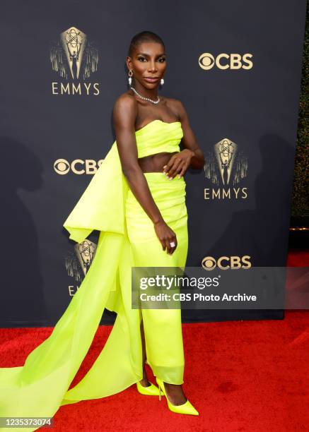 Michaela Coel from I May Destroy You attends the 73RD EMMY AWARDS on Sunday, Sept. 19 on the CBS Television Network and available to stream live and...