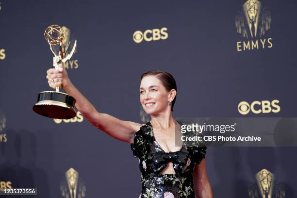 Julianne Nicholson from 'Mare of Easttown' wins Outstanding Supporting Actress In A Limited Or Anthology Series Or Movie at the 73RD EMMY AWARDS,...