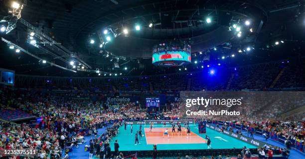 During the CEV Eurovolley 2021 match between Slovenia v Italy, in Katowice, Poland, on September 19, 2021.