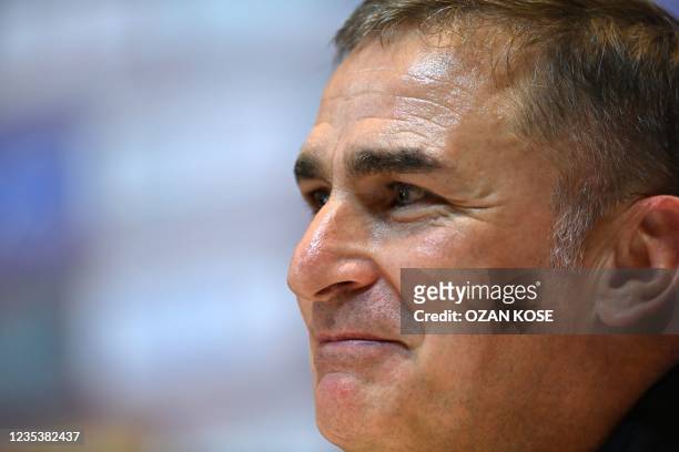 Turkey national football team's newly appointed, German head coach Stefan Kuntz, attends a signing ceremony at Turkish Football Federation Riva...