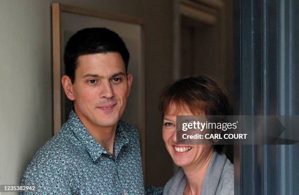 Britain's opposition Labour Party's former Foreign Secretary, and defeated candidate for the party's Leadership, David Miliband, poses for...