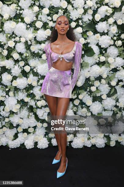 Jourdan Dunn attends an intimate dinner and party hosted by British Vogue and Tiffany & Co. To celebrate Fashion and Film during London Fashion Week...