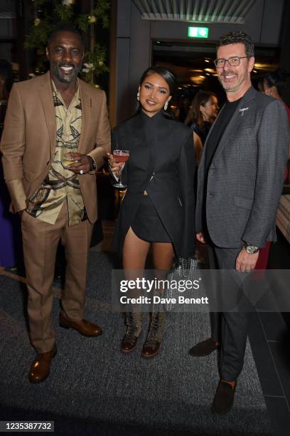 Idris Elba, Joy Crookes and Barratt West attend an intimate dinner and party hosted by British Vogue and Tiffany & Co. To celebrate Fashion and Film...