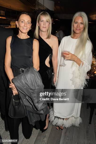 Phoebe Philo, Laura Ingham and Deputy Editor of British Vogue Sarah Harris attend an intimate dinner and party hosted by British Vogue and Tiffany &...