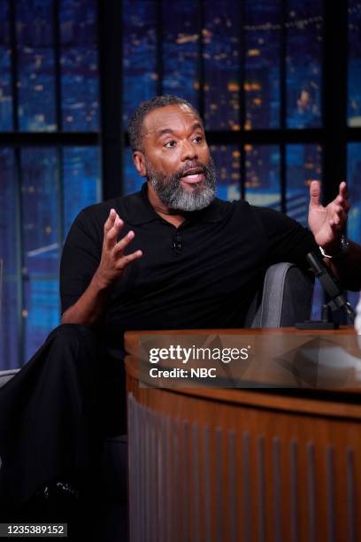 Episode -- Pictured: Director Lee Daniels during an interview with host Seth Meyers on September 20, 2021 --