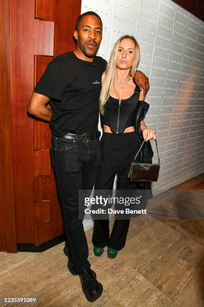 James Massiah and Angelica Mandy attend the Dazed, Fashion East and Browns Fashion celebration of 20 years of Fashion East at The Standard London on...