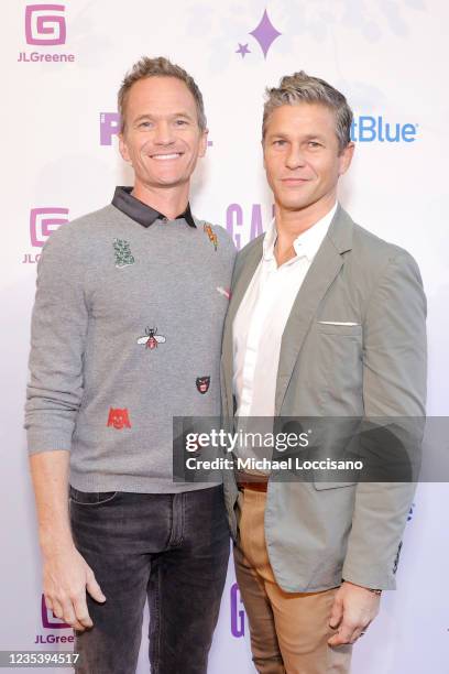 Neil Patrick Harris and David Burtka attend the Public Theater's 2021 annual Gala at the Delacorte Theater in Central Park on September 20, 2021 in...