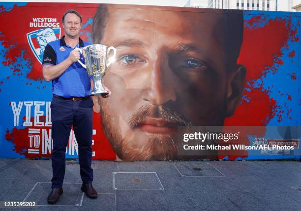 Grand Final Premiership Cup Presenter Chris Grant poses for a photograph at Yagan Square on September 21, 2021 in Perth, Australia.