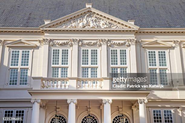 General view of the balcony of Palace Noordeinde on the Prinsjesdag on September 21, 2021 in The Hague, Netherlands. The Prinsjesdag, the opening-day...