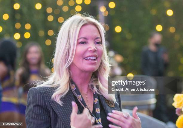 September 20: Jeanie Buss, CEO / Governor / Co-owner of the Los Angeles Lakers, appears as the Lakers host a 2021-2022 season kick-off event to...