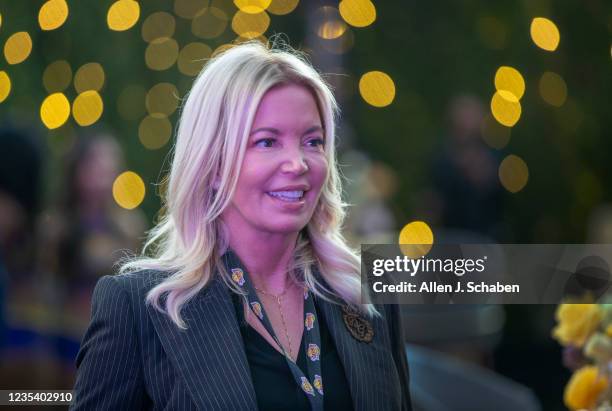 September 20: Jeanie Buss, CEO / Governor / Co-owner of the Los Angeles Lakers, appears as the Lakers host a 2021-2022 season kick-off event to...