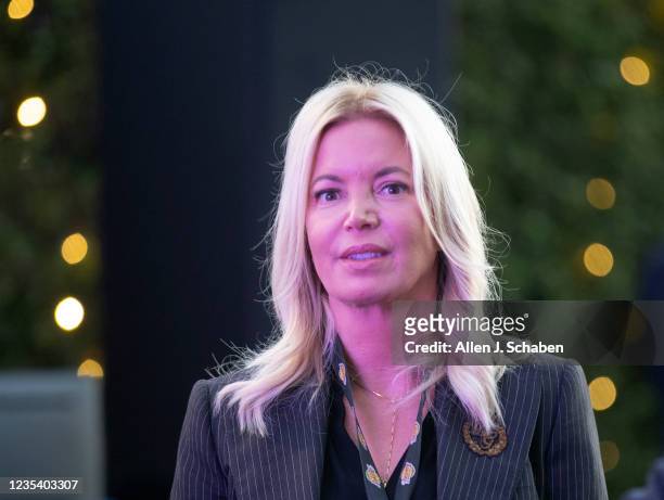 September 20: Jeanie Buss, CEO / Governor / Co-owner of the Los Angeles Lakers, appears as the Lakers host a 2021-2022 season kick-off event to...