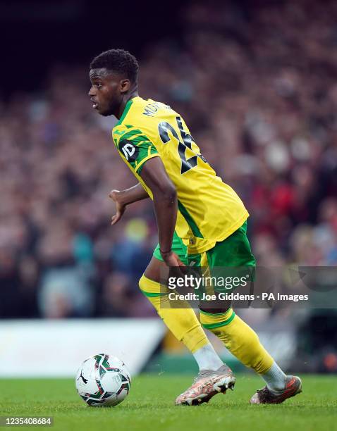 Norwich City's Bali Mumba during the Carabao Cup third round match at Carrow Road, Norwich. Picture date: Tuesday September 21, 2021.