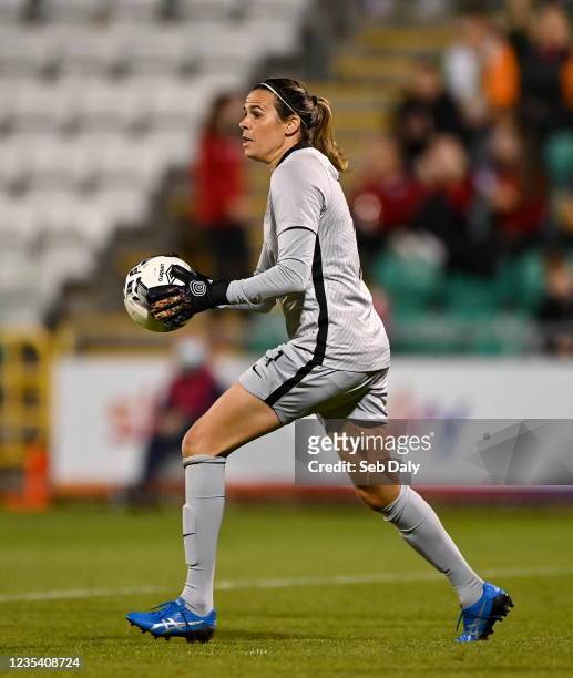 Dublin , Ireland - 21 September 2021; Australia goalkeeper Lydia Williams during the women's international friendly match between Republic of Ireland...