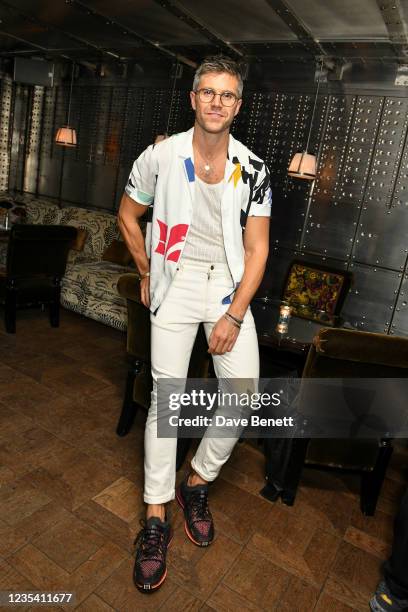 Darren Kennedy attends designer Daniel Fletcher's birthday party during London Fashion Week September 2021 at Ned's Club Vault on September 21, 2021...