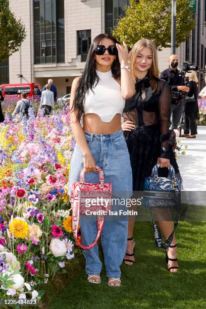 Influencer Ivana Santacruz and influencer Julia Beautx attend the Miss Dior launch event for Dior's new Miss Dior Eau de Parfum on September 21, 2021...