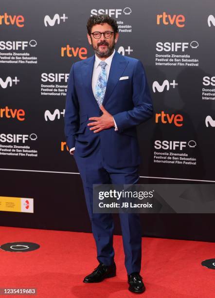 Manolo Solo attends "El Buen Patron / The Good Boss" premiere during 69th San Sebastian Film Festival at Kursaal, San Sebastian on September 21, 2021...