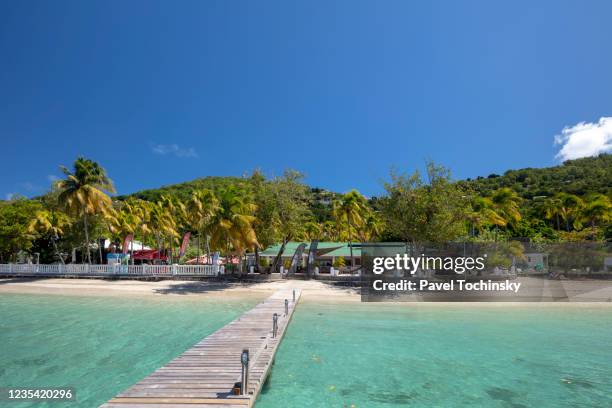 belmont beach along the belmont walkway in bequia, st vincent and the grenadines, 2019 - bequia stock pictures, royalty-free photos & images