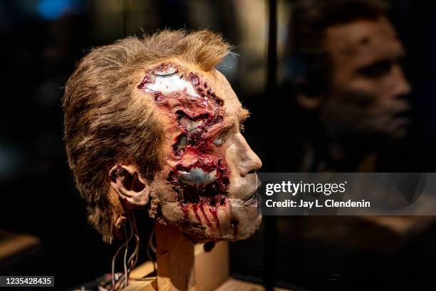 Los Angeles, CA The Terminator animatronic, designed by John Rosengrant and Mark Crash McCreery , for 1991s Terminator 2: Judgement Day, seen in...