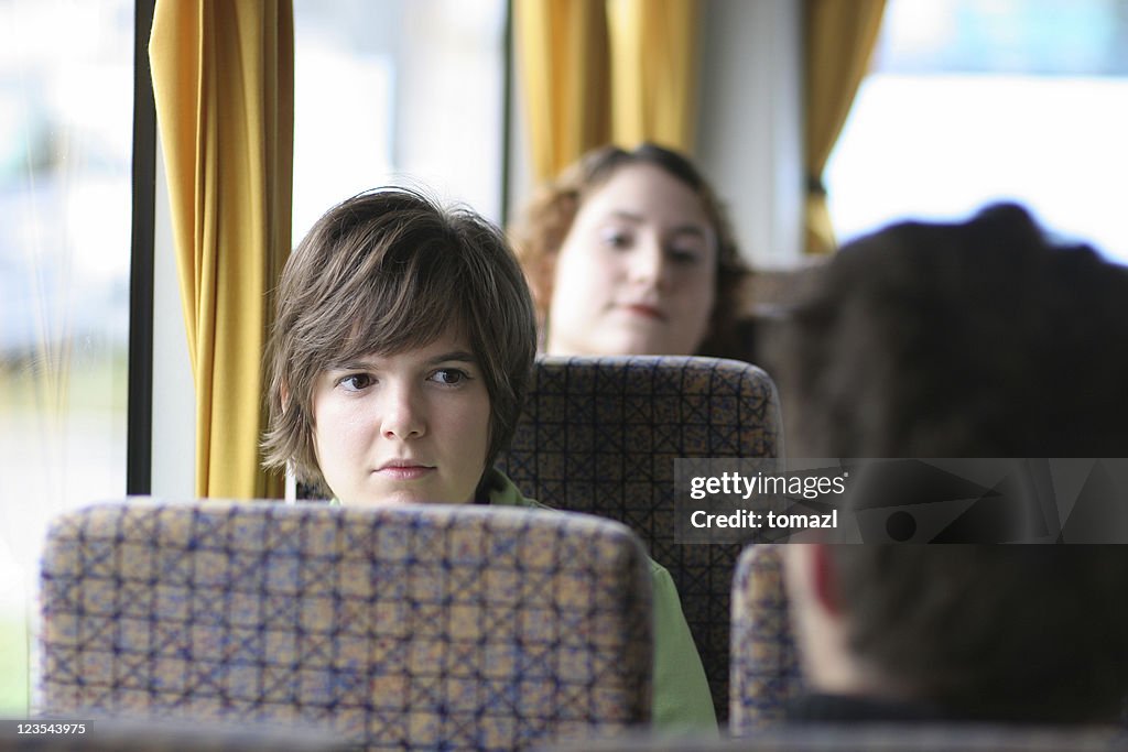 People on bus