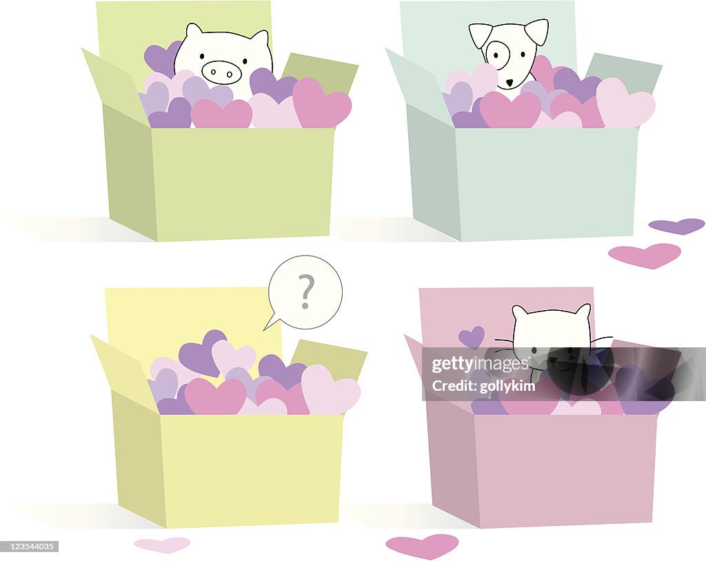 Animal In Box Animal In Boxes High-Res Vector Graphic - Getty Images