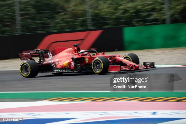 Charles Leclerc, Scuderia Ferrari competes during the Formula 1 Heineken Gran Premio D'italia 2021, Italian Grand Prix, 14th round of the 2021 FIA...