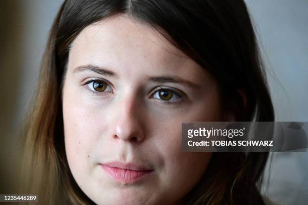 German climate activist Luisa Neubauer from the "Fridays for Future" movement speaks during an interview with AFP in Berlin on September 23, 2021.
