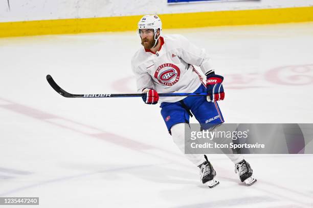 Look on Montreal Canadiens Defenceman David Savard during the Montreal Canadiens Training Camp on September 23 at Bell Sports Complex in Brossard, QC