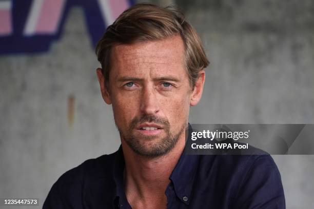 Peter Crouch during a visit with Prince William, Duke of Cambridge, President of the Football Association, to Dulwich Hamlet FC at the Champion Hill...