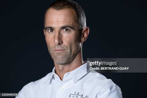 French skipper Armel le Cleac'h poses during a photo session in Paris on September 22, 2021.