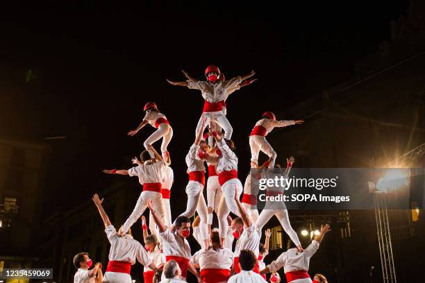 Castells perform during the festival. La Merce is an annual celebration that celebrates the Catholic feast of Our Lady of Mercy. The festival has...
