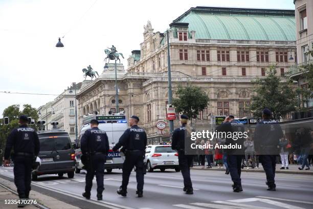 Security measures taken as environmentalists stage a climate protest organised by "Fridays For Future" in Vienna, Austria on September 24, 2021.