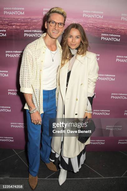 Oliver Proudlock and Emma Louise Connolly attend Paco Rabanne: The Phantom Mission launch party for the new Paco Rabanne Phantom fragrance, in...