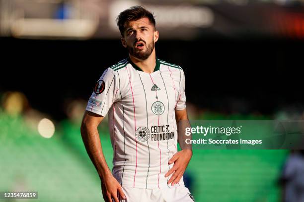 Albian Ajeti of Celtic FC during the UEFA Europa League match between Real Betis Sevilla v Celtic at the Estadio Benito Villamarin on September 16,...